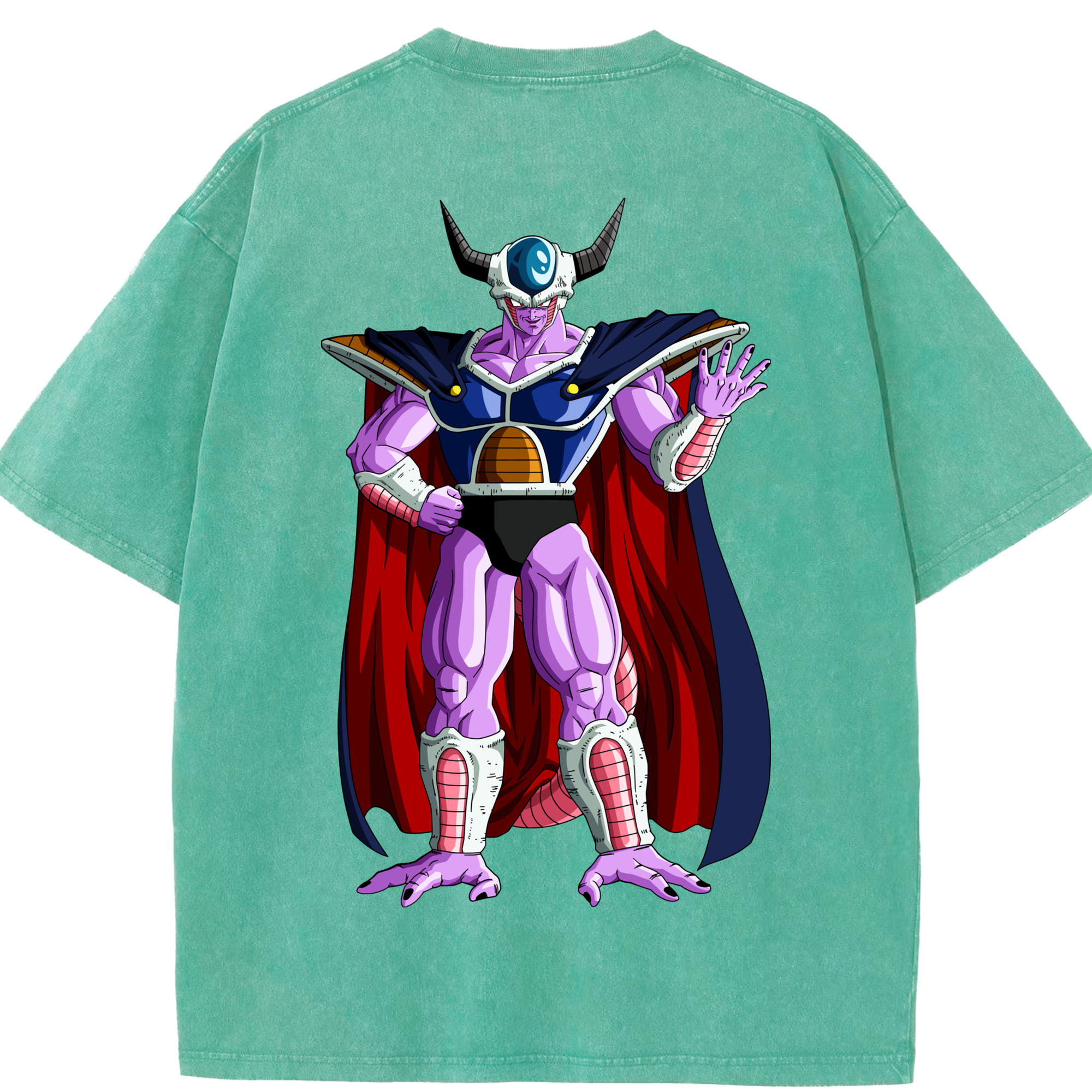 （画像用） ドラゴンボール コルド大王 DRAGON BALL King Cold 綿100% ヴィンテージ風 半袖Tシャツ（背面プリント）